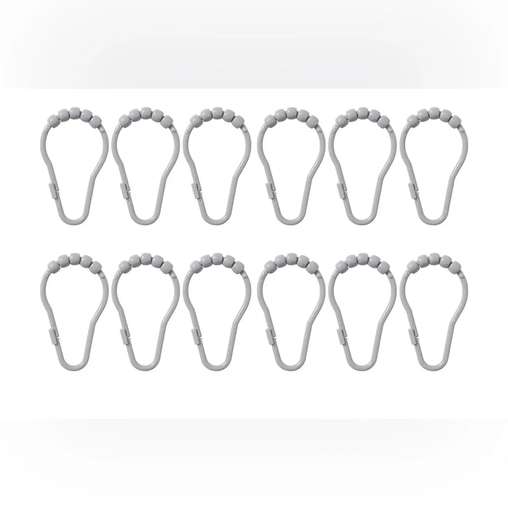Mainstays 15-Piece Grey Solid Polyester Shower Curtain Bath Set, 70